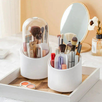 360° ROTATING MAKEUP BRUSH HOLDER ORGANIZER