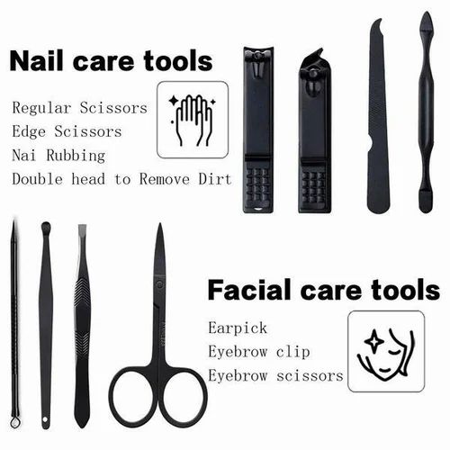 Manicure Set Nail Clippers, Stainless Steel Nail Scissors Grooming Kit