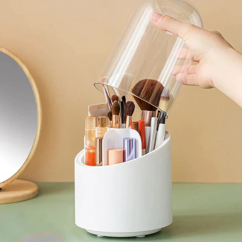 360° ROTATING MAKEUP BRUSH HOLDER ORGANIZER