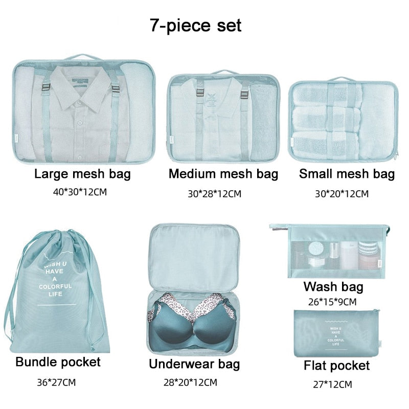 7 in 1 Foldable Travel Organizer Set