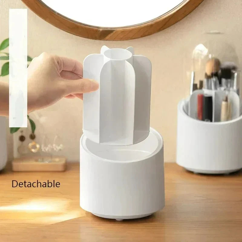 360° ROTATING MAKEUP BRUSH HOLDER ORGANIZER